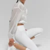 Spodnie capri Alo z High-Waist Airbrush i nadrukiem Airbrush | Legginsy damskie