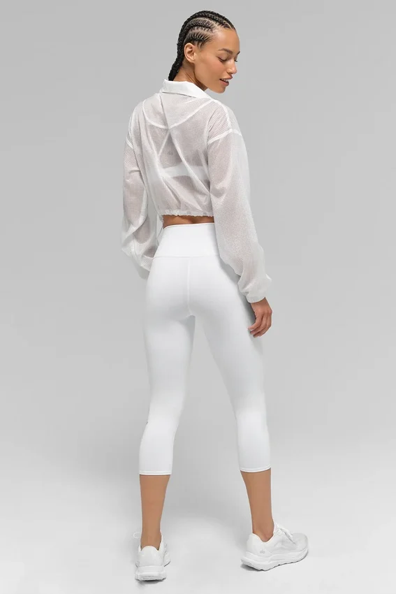 Spodnie capri Alo z High-Waist Airbrush i nadrukiem Airbrush | Legginsy damskie