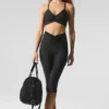 Spodnie capri „Divine” z High-Waist Airlift – czarne