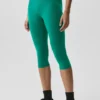Spodnie capri High-Waist Airbrush o długości 16 cali – Emerald Isle