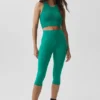 Spodnie capri High-Waist Airbrush o długości 16 cali – Emerald Isle