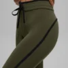 Spodnie capri High-Waist Airbrush Race Pace – zielono-oliwkowe/czarne