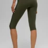 Spodnie capri High-Waist Airbrush Race Pace – zielono-oliwkowe/czarne