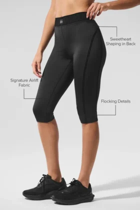 Spodnie capri High-Waist Airlift – czarne