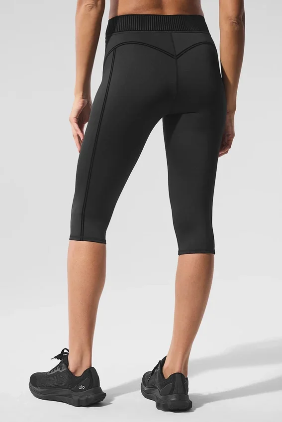 Spodnie capri High-Waist Airlift – czarne