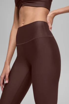 Spodnie capri High-Waist Airlift z wysokim stanem, długość 16” – Brownstone