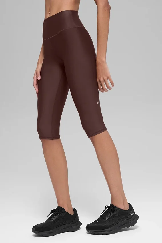 Spodnie capri High-Waist Airlift z wysokim stanem, długość 16'' – Brownstone