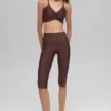 Spodnie capri High-Waist Airlift z wysokim stanem, długość 16'' – Brownstone