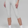 Spodnie capri High-Waist Alosoft w stylu kultowych lat 90. – Athletic Heather Grey