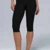 Spodnie capri High-Waist Alosoft w stylu kultowych lat 90. – czarne