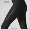 Spodnie capri z siateczki Airlift High-Waist – idealne dopasowanie – czarne