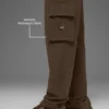 Spodnie cargo Double Take – kolor espresso
