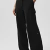 Spodnie cargo High-Waist Scholar Knit – czarne
