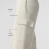 Spodnie cargo High-Waist z dzianiny – kolor kości słoniowej