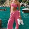 Spodnie cargo Megastar z niskim stanem – kolor Paradise Pink