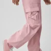 Spodnie cargo Megastar z niskim stanem – kolor Vintage Pink