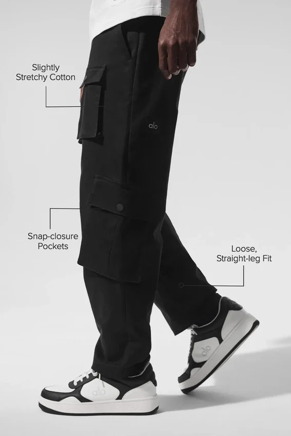 Spodnie cargo Northstar – Black