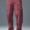 Spodnie cargo Northstar – kolor burgundowo-truflowy
