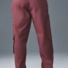Spodnie cargo Northstar – kolor burgundowo-truflowy
