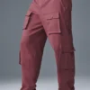 Spodnie cargo Northstar – kolor burgundowo-truflowy