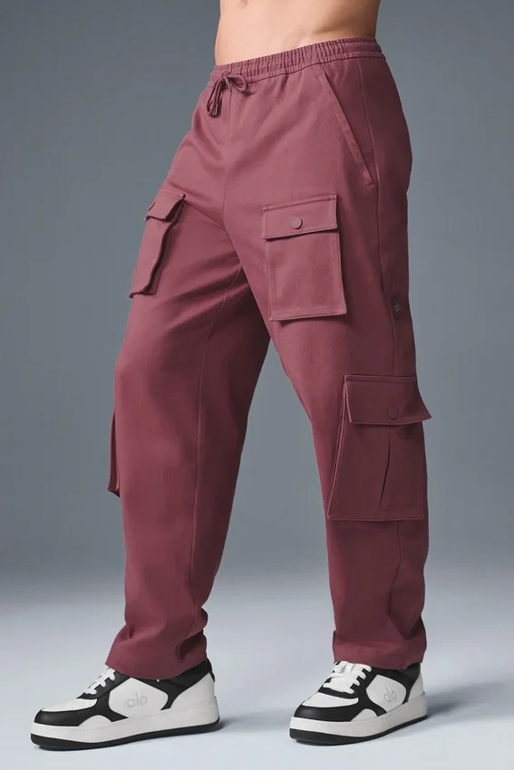 Spodnie cargo Northstar – kolor burgundowo-truflowy