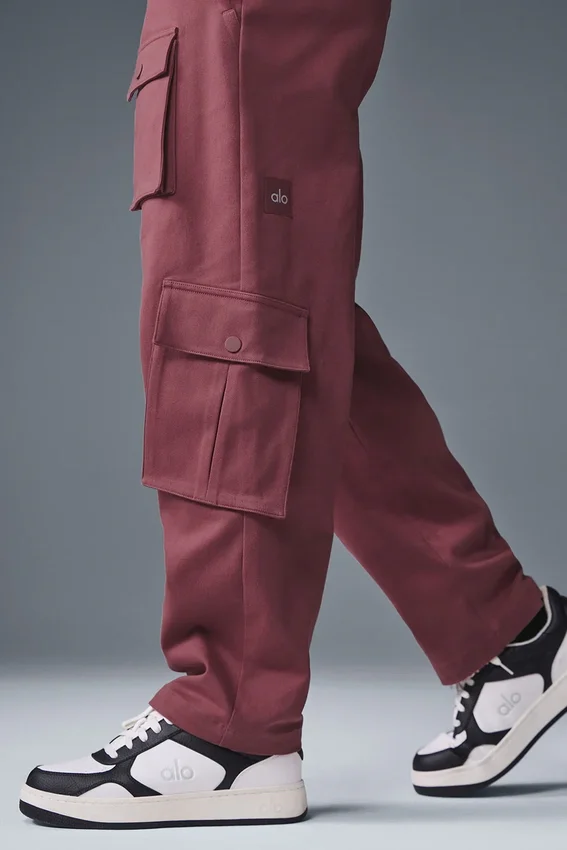 Spodnie cargo Northstar – kolor burgundowo-truflowy