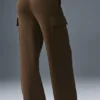 Spodnie cargo Scholar Knit High-Waist – kolor espresso