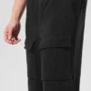 Spodnie cargo z polaru Polar Fleece Ridge – czarne