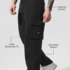 Spodnie cargo z tkaniny ripstop – czarne