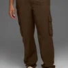 Spodnie cargo z tkaniny ripstop – kolor Espresso