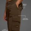 Spodnie cargo z tkaniny ripstop – kolor Espresso