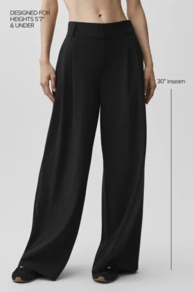 Spodnie Dreamscape High-Waist (krój regular) – czarne