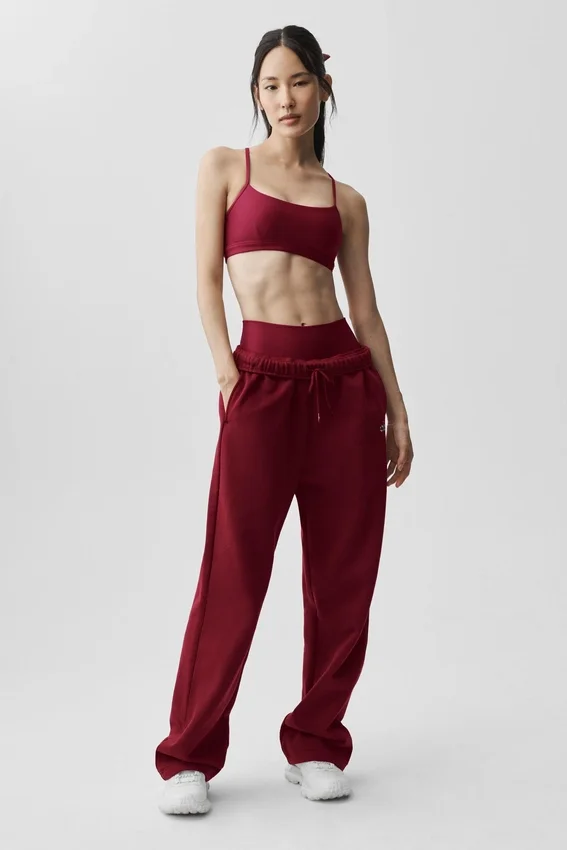 Spodnie dresowe Accolade z prostymi nogawkami – Summer Romance Red