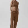 Spodnie dresowe Accolade z prostymi nogawkami – Sun Kissed Brown