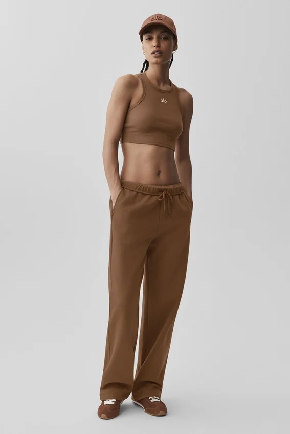 Spodnie dresowe Accolade z prostymi nogawkami – Sun Kissed Brown