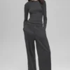 Spodnie dresowe High-Waist – antracyt