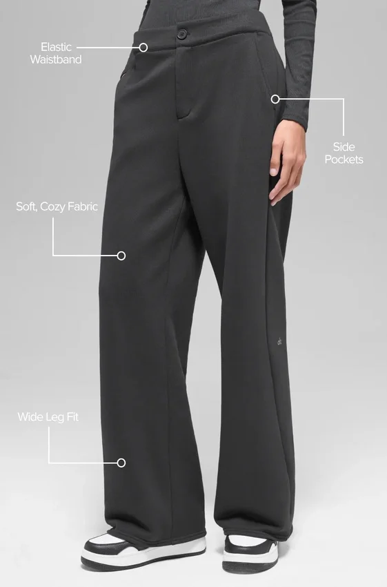 Spodnie dresowe High-Waist – antracyt