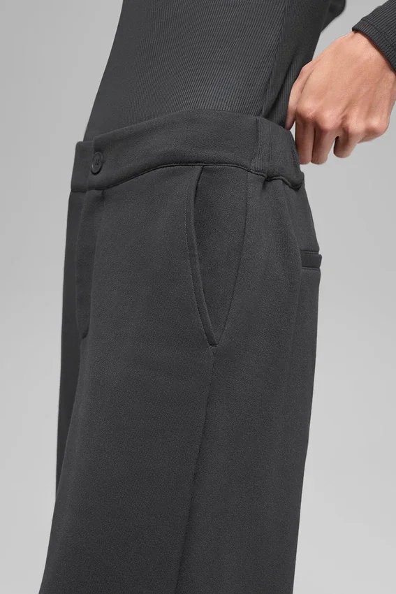 Spodnie dresowe High-Waist – antracyt