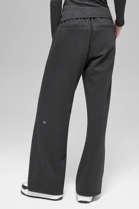 Spodnie dresowe High-Waist – antracyt