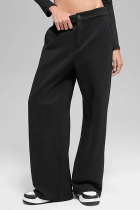 Spodnie dresowe High-Waist – czarne