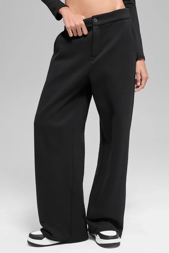 Spodnie dresowe High-Waist – czarne
