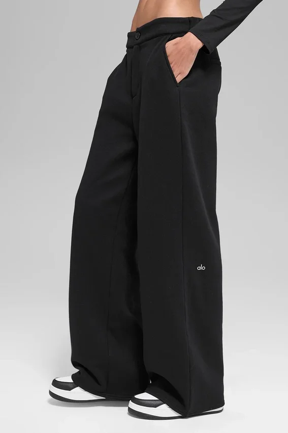 Spodnie dresowe High-Waist – czarne