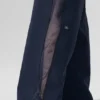 Spodnie dresowe High-Waist z szerokimi nogawkami – granatowo-czarne