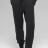 Spodnie dresowe New Class z wełny i kaszmiru z High-Waist – czarne