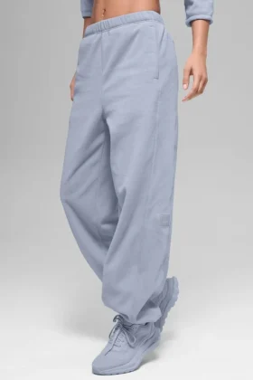 Spodnie dresowe Retreat z polaru High-Waist – Winter Frost