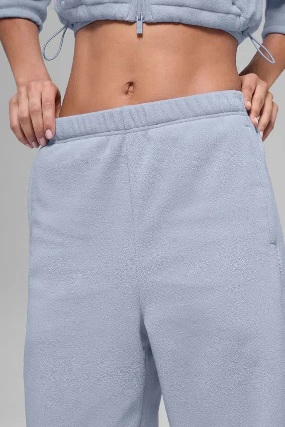 Spodnie dresowe Retreat z polaru High-Waist – Winter Frost