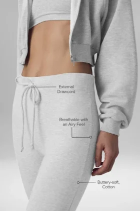 Spodnie dresowe Sway Bootcut – szary melanż sportowy