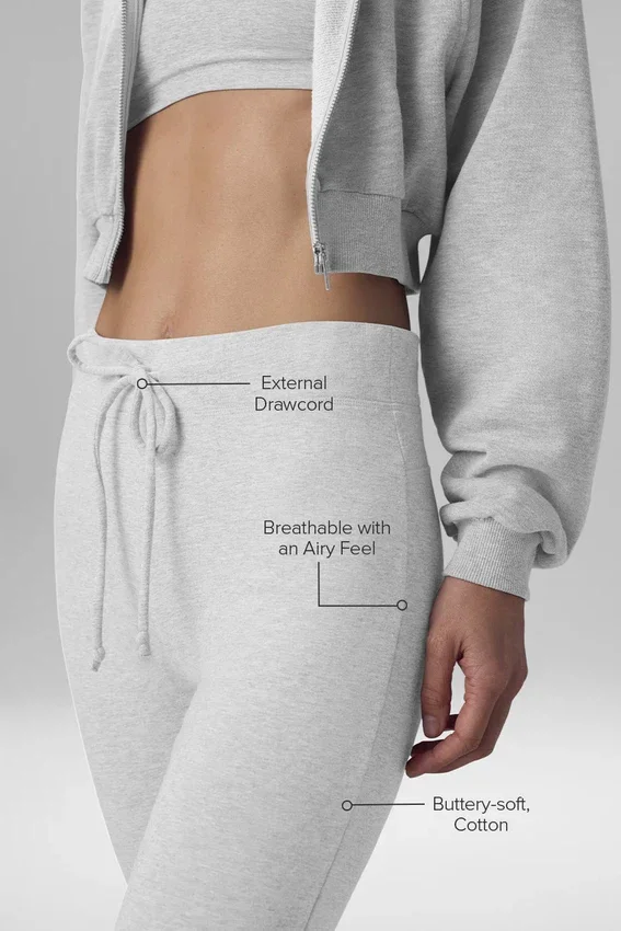 Spodnie dresowe Sway Bootcut – szary melanż sportowy
