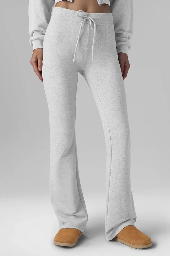 Spodnie dresowe Sway Bootcut – szary melanż sportowy