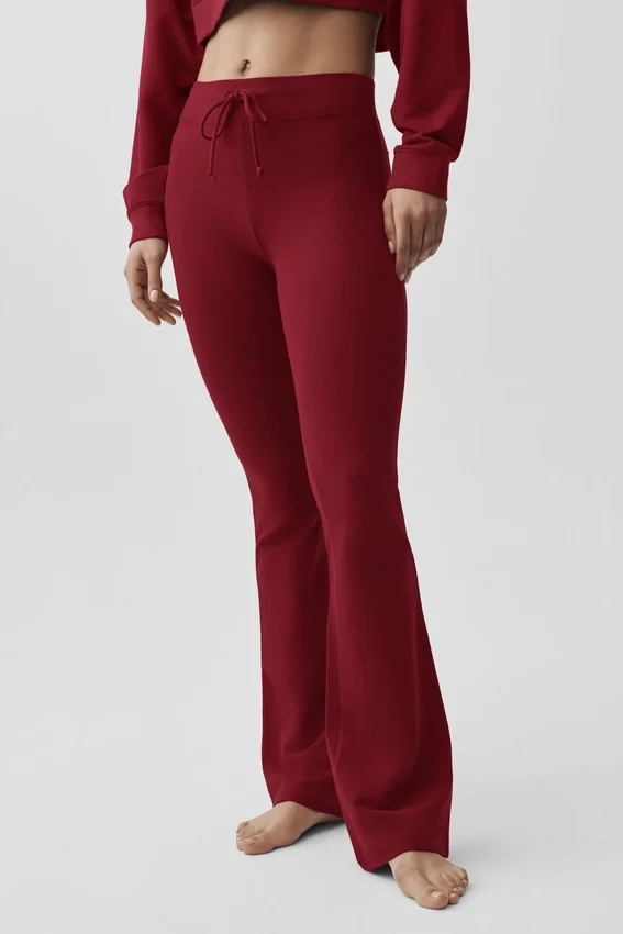 Spodnie dresowe Sway z rozszerzanymi nogawkami – Summer Romance Red